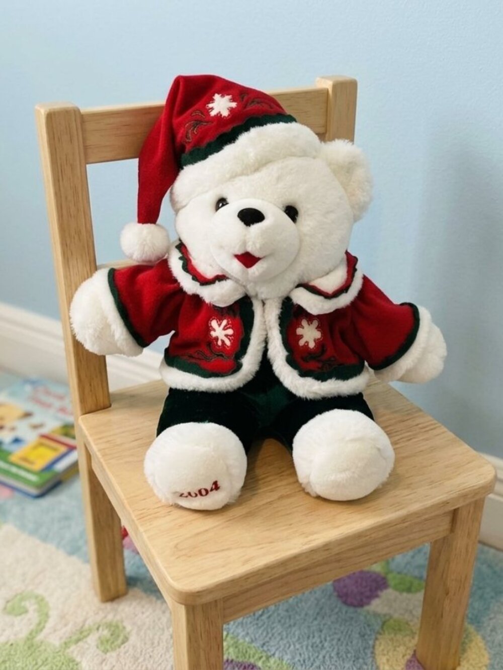 2004 Dan Dee Christmas Bear Plush Snowflake Friends Holiday Teddy 14”